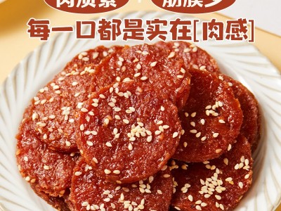 大片整切！真材实料高蛋白肉脯蜜汁味袋猪肉休闲零食小吃手撕肉干图3