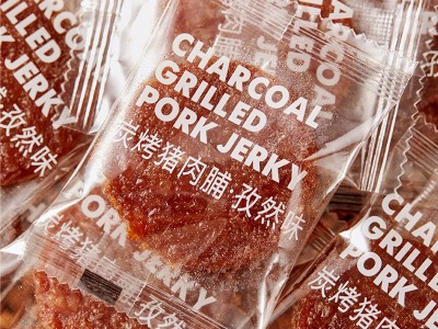 大片整切！真材实料高蛋白肉脯蜜汁味袋猪肉休闲零食小吃手撕肉干图4