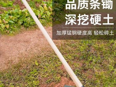 定制农用锄头开荒挖土弹簧钢锄头宽板锄农用长柄锄头木柄锄头工具图4