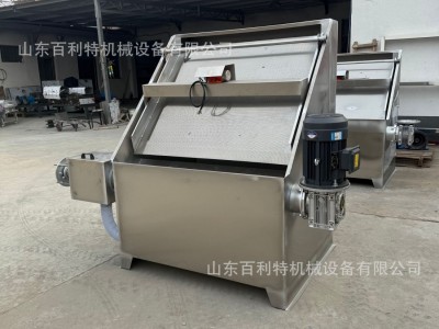 斜筛式猪粪干湿分离机养殖场粪便脱水机不锈钢材质水泡粪脱水机图2