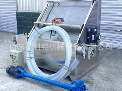 斜筛式猪粪干湿分离机养殖场粪便脱水机不锈钢材质水泡粪脱水机图3