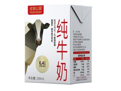 贴牌代加工定制超高温灭菌乳常温奶尼诺公园纯牛奶6.4蛋白每盒图3