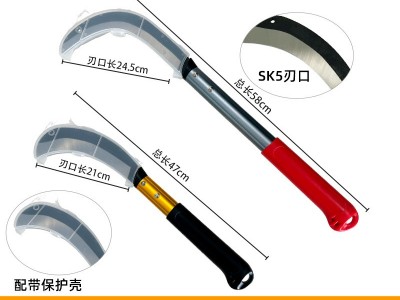 柴刀砍镰开山刀农用收割户外刀斧割草砍树台湾原装佐田短柄砍柴刀图2