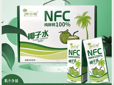 椰小帽椰子水nfc鲜榨纯椰子250ml*10瓶一箱100%果汁椰汁饮料零添图2