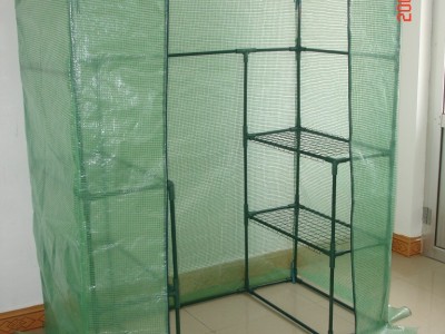 阳光花房温室走入式花房 户外迷你四层花园房全铁双门拱形暖房图2