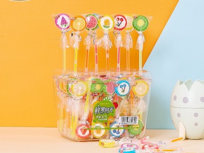 一邦水果切片糖创意糖果发光棒棒糖80童年怀旧零食休闲糖果批发图5