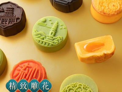 奶黄流心月饼广式多口味抹茶巧克力流心月饼代加工中秋送礼团购图2