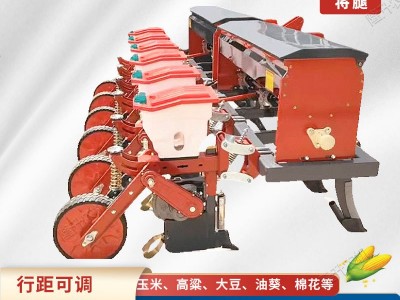 四轮车带悬浮式玉米播种机大豆高粱向日葵种植机 2-8行免耕带施肥图3